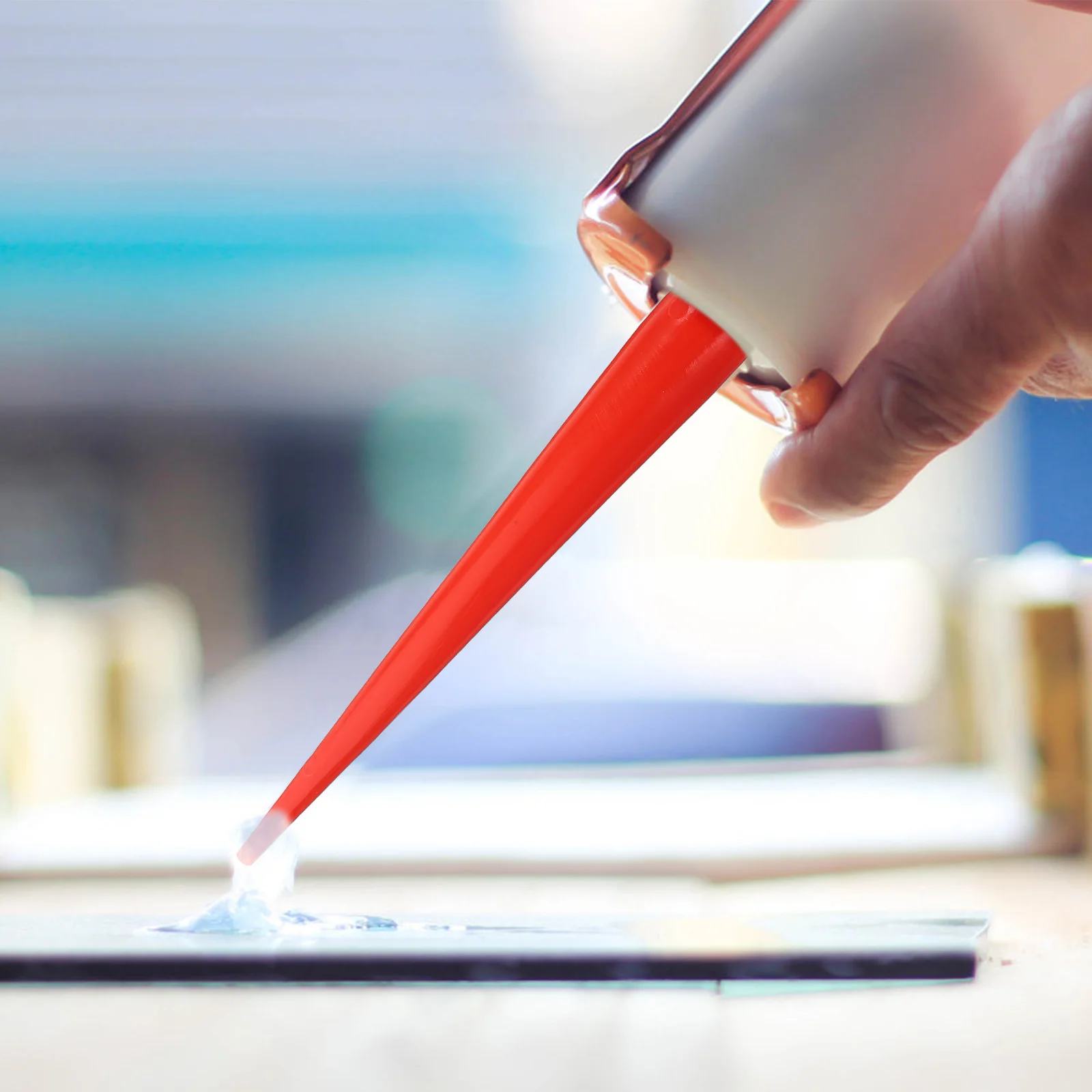 3 szt. Dysze do silikonu szklanego 30 cm Grube Cienkie Zakrzywione Długie Wielokrotnego Użytku Gumowe Końcówki do Silikonu Precyzyjne Aplikowanie Przenośne Do Silikonu