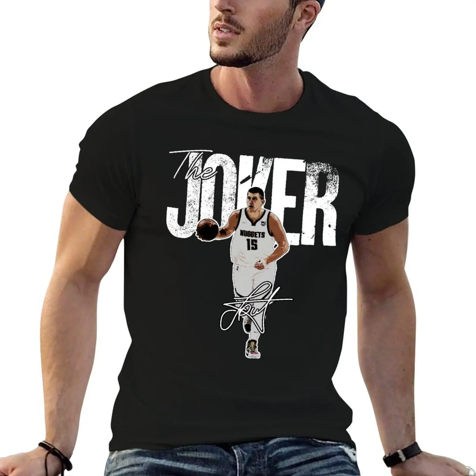 

Nikola Jokic The Joker Basketball Denver Signature Vintage Retro 80s 90s Bootleg Rap Style T-Shirt t shirts designer T-Shirt
