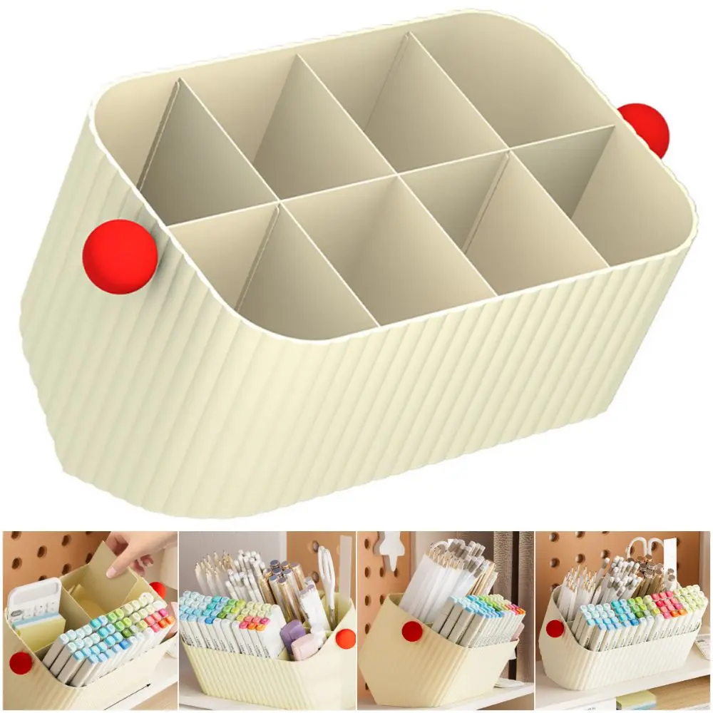 Beige Dopamine Storage Box Plastic Miscellaneous Sorting Storage Basket Accessorires Organizier Sorting Box Desktop Organization