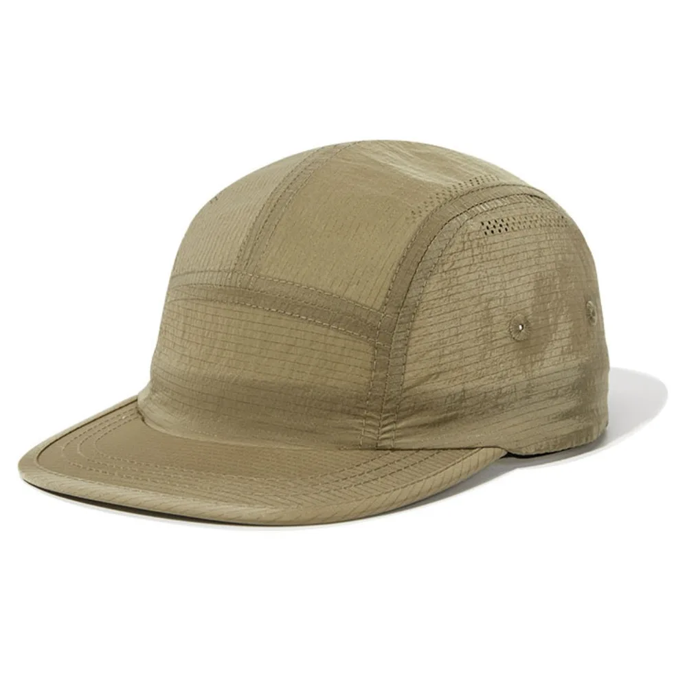 

Japanese Style Flat Brimmed Baseball Cap Soft Top Breathable Sun Visor Cap Adjustable Solid Color Quick Drying Cap Unisex