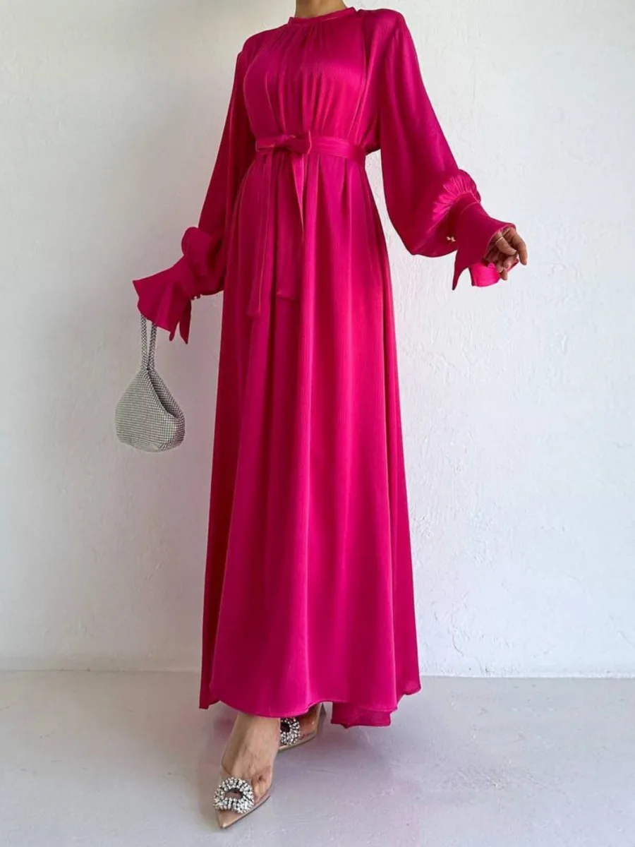 Abaya Jalabiya marocain pour femmes musulmanes, robe longue arabe, robes éducatives pour le Ramadan, ceintures, caftan de Dubaï, Islam modeste, Eid Abayas