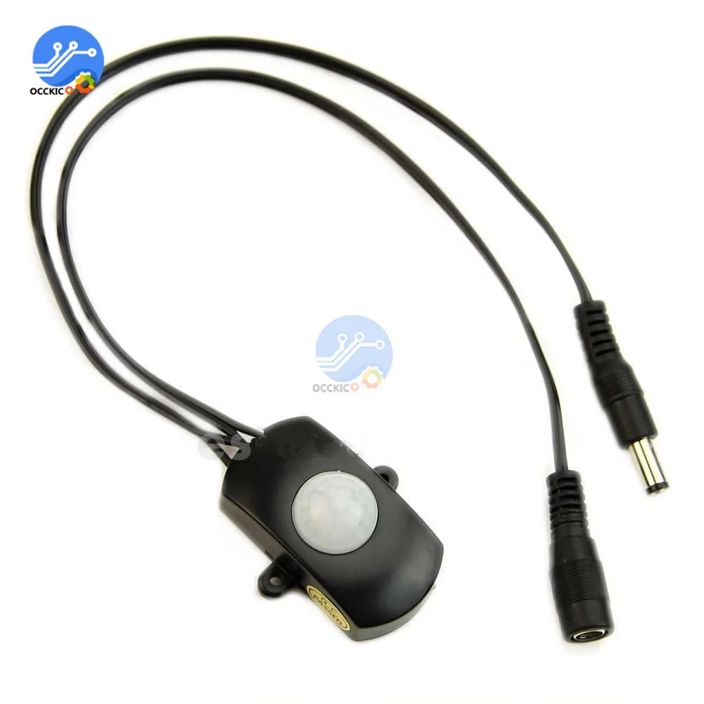 Interruptor de Sensor de movimiento PIR infrarrojo para tira de luz LED, Detector de movimiento humano, USB, 5V, 12V, 24V