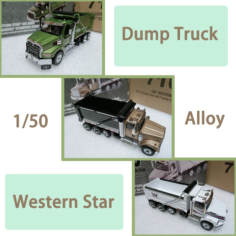 DM Diecast Masters 1/50 Western Star 49X/4900 camión volquete coche en miniatura de aleación clásicos recuerdo para adultos regalo pantalla estática