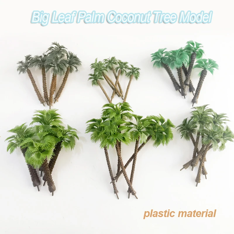 3/10pcs 8-15CM 1:87 Ho Scale Model Palm Tree Simulation Landscape Train Railway Layout Scenery Diy  Miniature Dioramas Display