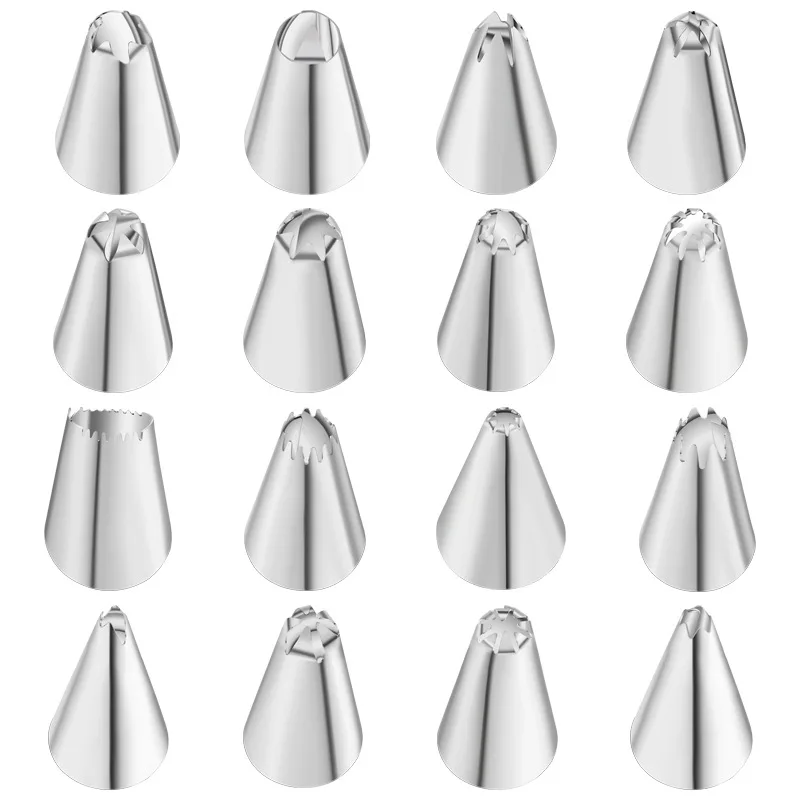 Diy Cake Decorating Icing  Piping Tips 24/48Pcs/set Pastry Cream Nozzles Cupcake Stainless steel Cake Baking Tools Accessories