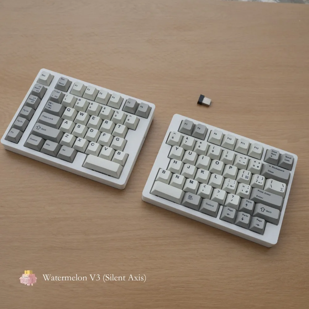 WS75 Split Mechanical Keyboard 75% Layout Wireless Single-Mode 2.4GHz Hot Swappable 3D Printed Shell VIAL Ergonomic Keyboard
