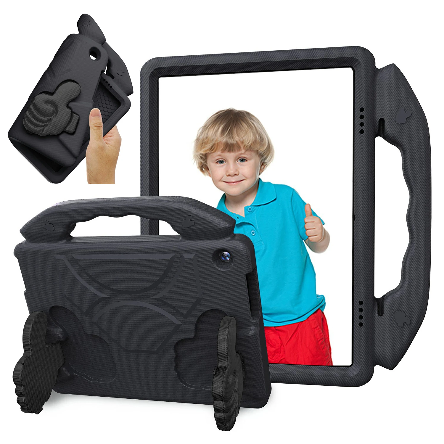 

Чехол для Lenovo Tab M10 TB-X605F/TB-X505, ультра-мягкий чехол для планшета с подставкой для большого пальца из ЭВА - черный