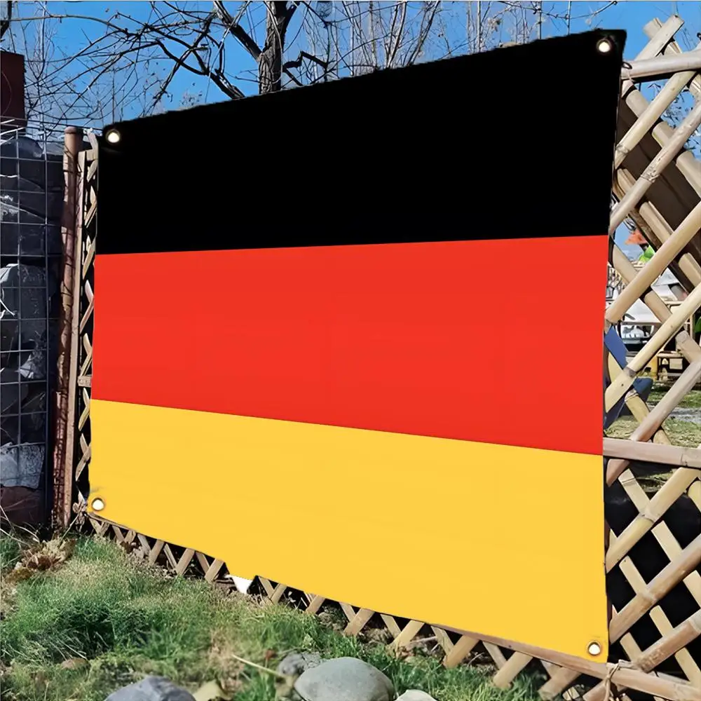 Flag of Germany Flags Daily four ring borderless design indoor outdoor decor easy hang install