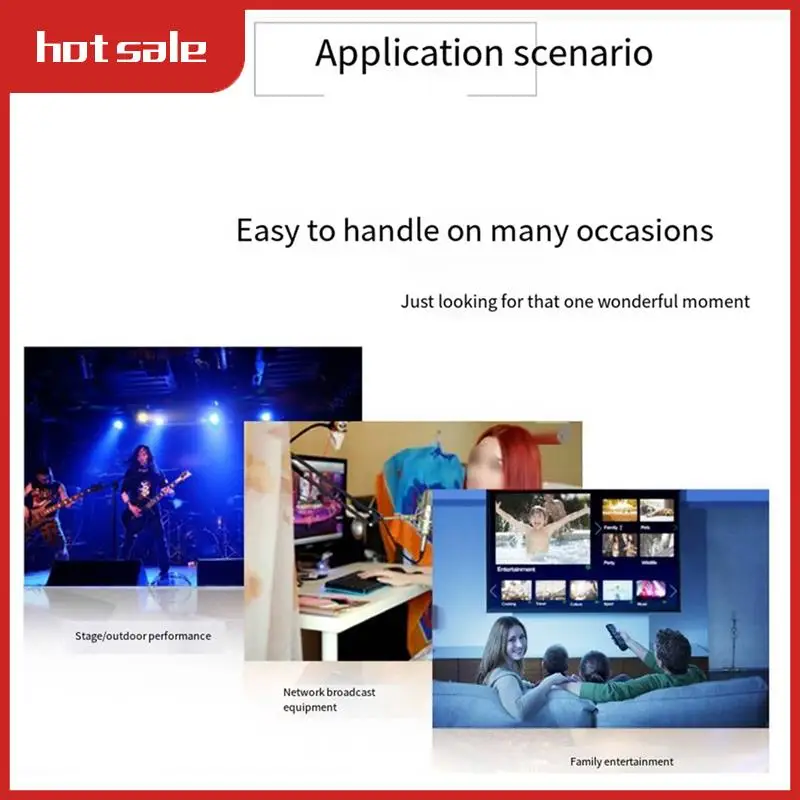 

New One-To-Two Household Microphone Universal Microphone Metal Wireless Microphone Performance Ktv Singing Microphone Durable