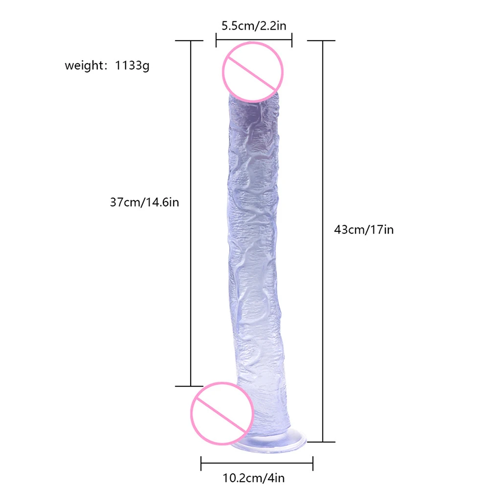 43cm Realistic Long Dildo Cock for Women Anal Sex Toys Huge Big Fake Penis with Suction Cup Flexible G-spot Sex Product Sex Shop