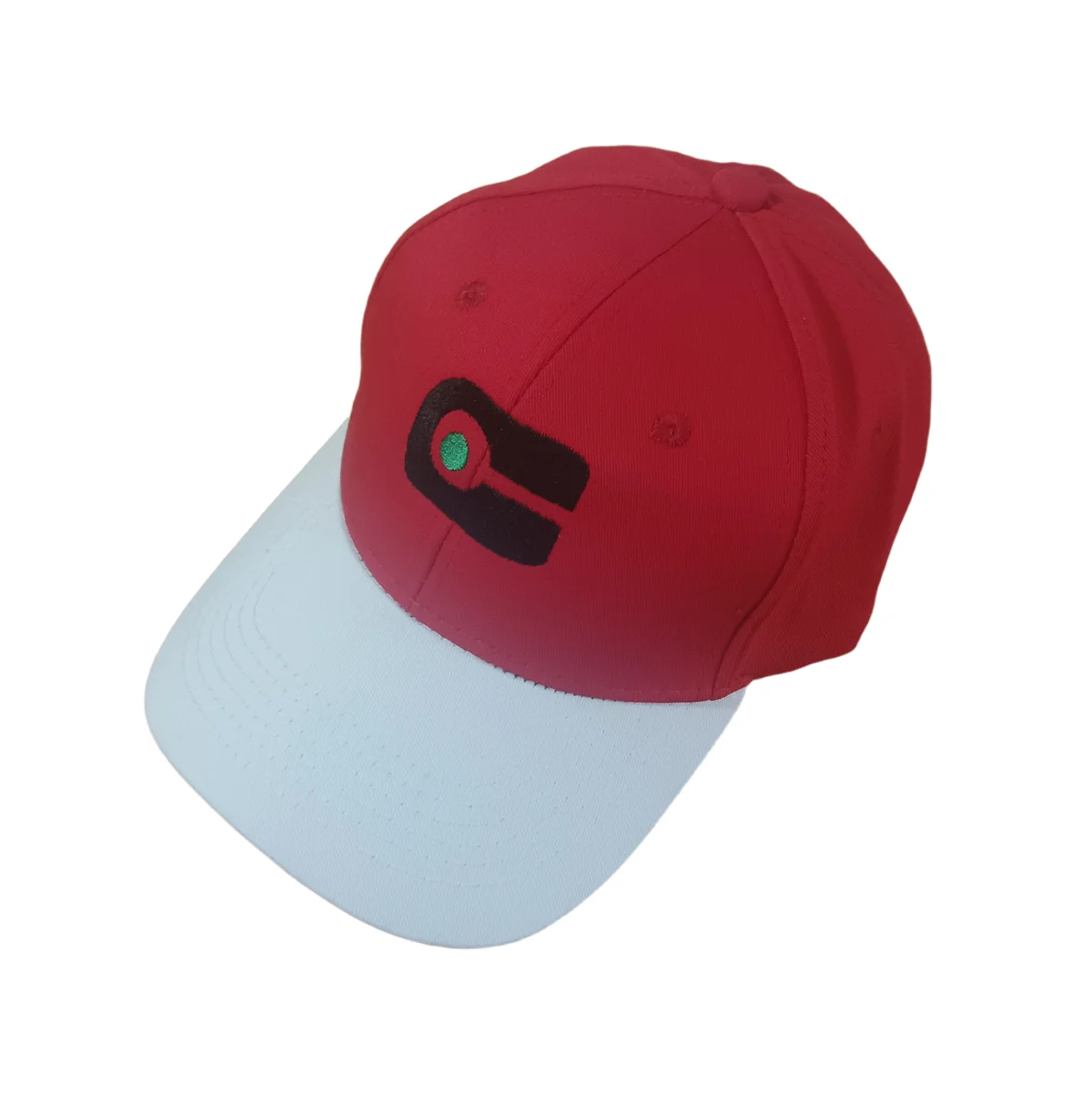 Pocketmonster Journeys Ash Ketchum تأثيري التطريز قبعة قبعة بيسبول بيضاء حمراء