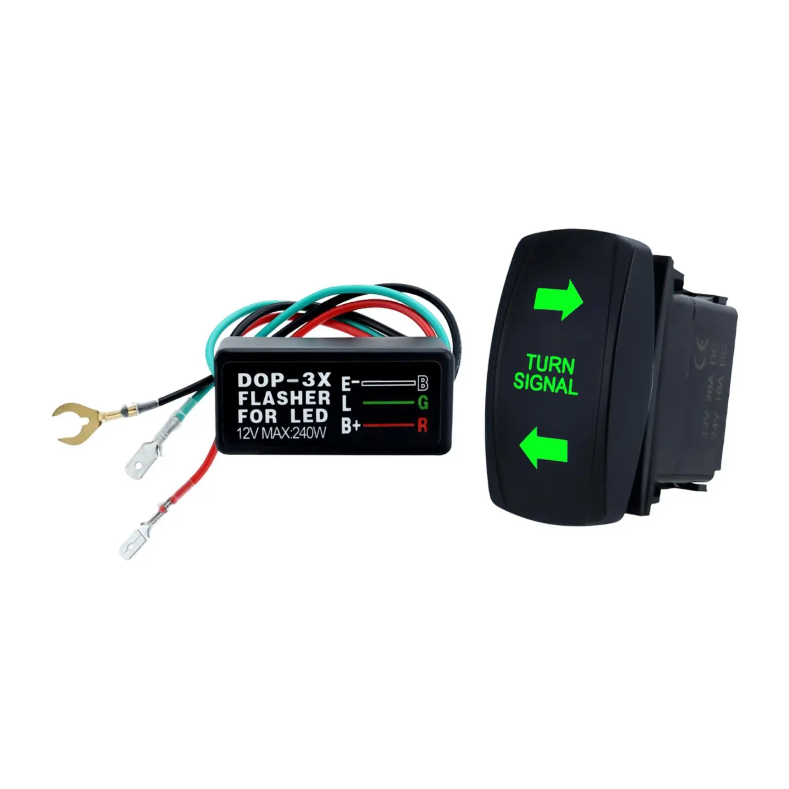 

Turn Signal Rocker Switch Easy Installation Accessories Replace Parts Black