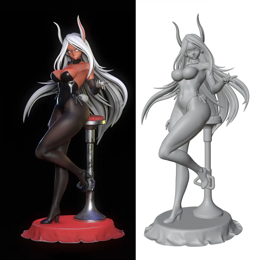 1/24/12/6 Desk ornament,Sexy girl resin model kit, mini 3D printed gray figure statue, unpainted,unassembled