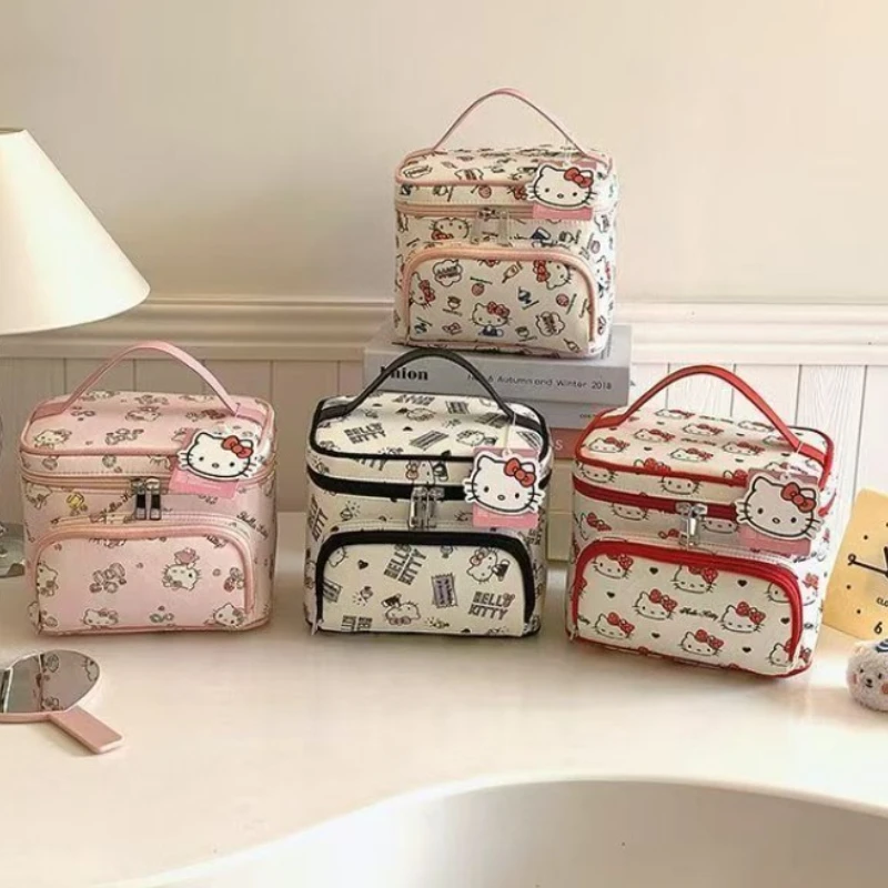 

Новая косметичка, женская косметичка, большая сумка-органайзер для макияжа, дорожная сумка для туалетных принадлежностей, портативный чехол для хранения помады.