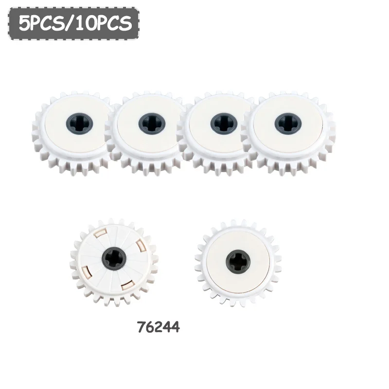 5 SZT./10 SZT. 24-zębowe Koło Zębate Technologiczne Klocki Konstrukcyjne Części Zestaw sprzęgła z redukcją 76244 MOC Klocki Zabawki Akcesoria do Modeli