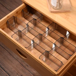 6Pcs/Set Ps Drawer Organizer, Household Transparent Desktop Drawer Storage Separator