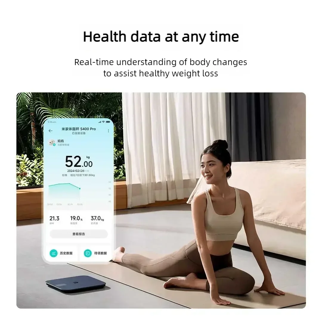 New Xiaomi Mijia Body Fat Scale S400 Pro 3.5-inch Color Screen Bluetooth 5.1 Smart Home Body Composition Scale For Mi Home APP