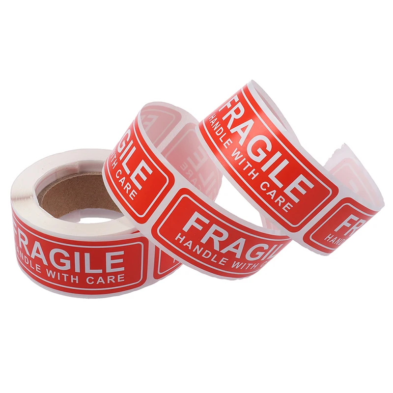 150Pcs/Roll Fragile Label Stickers Handle with Care Thank You Warning Signs Tags