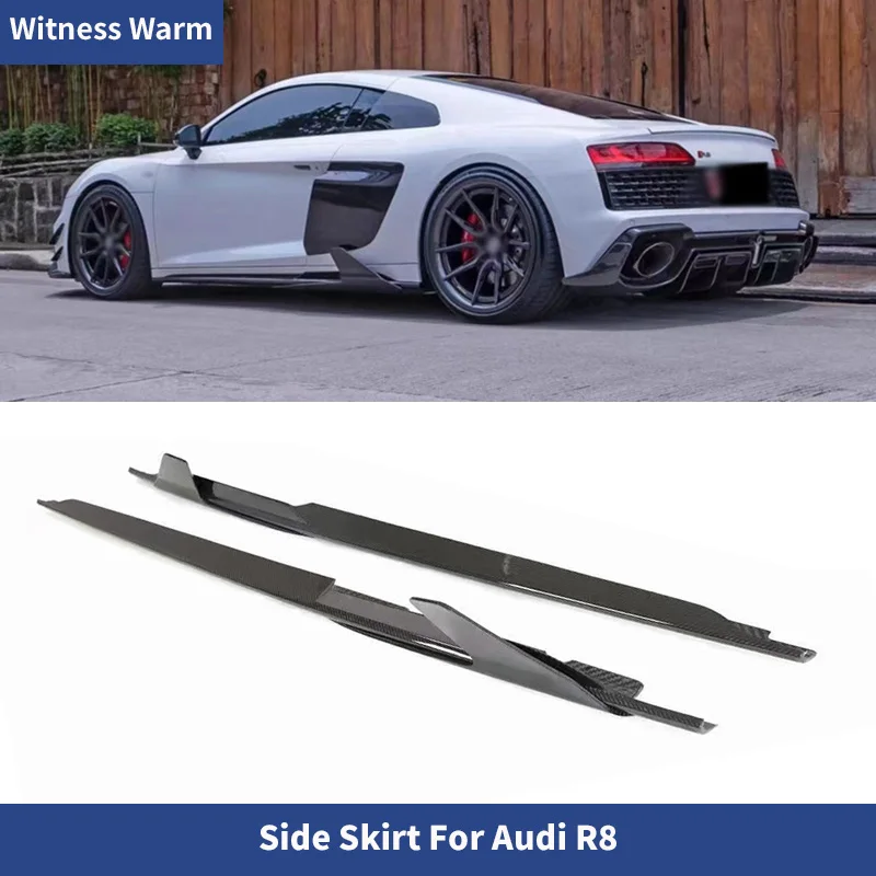 

Car Side Skirts Extensions Apron Lip Carbon Fiber for Audi R8 2-Door 2022 2023 Racing Side Skirt Body Kits