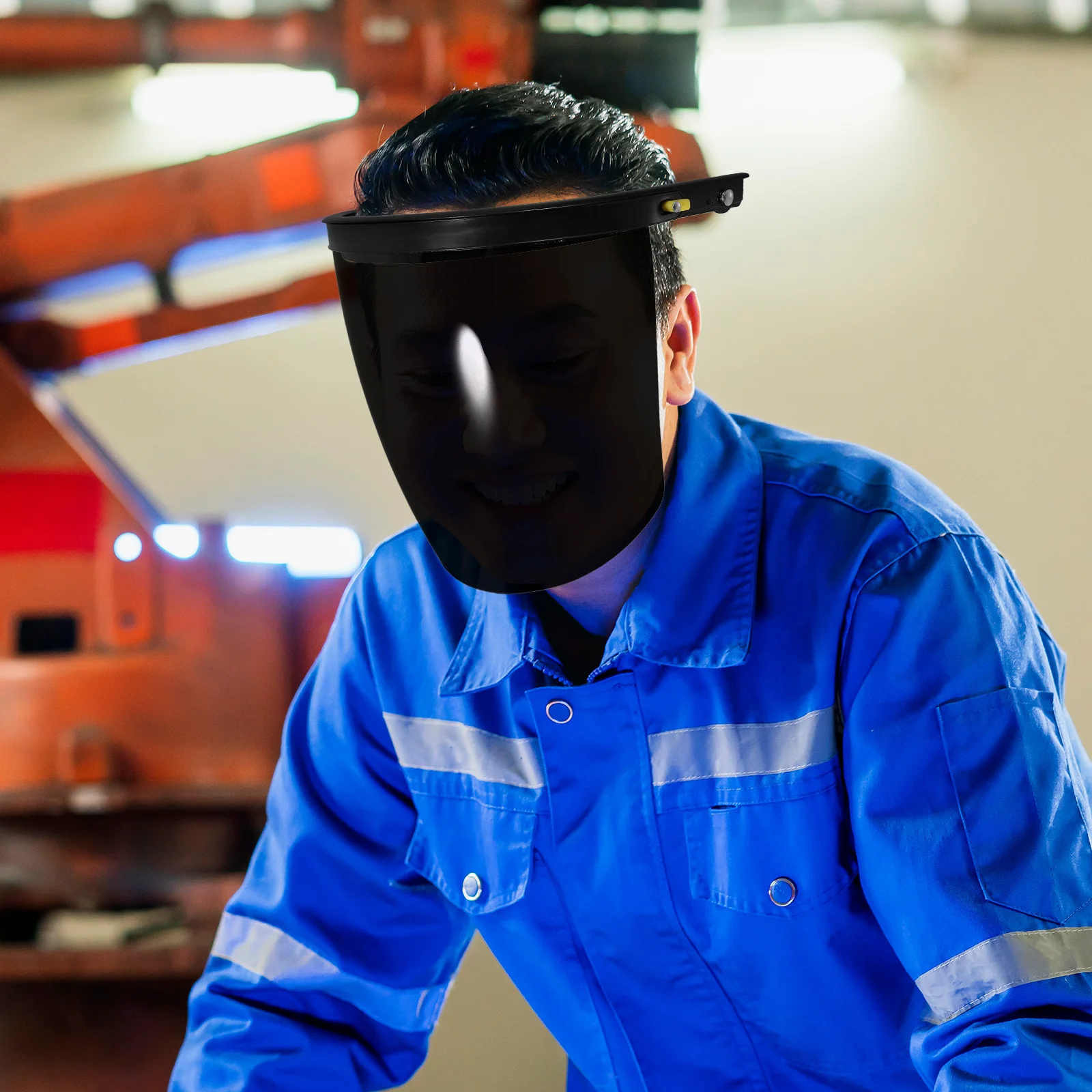 

Full Face Welding Shield Mask Black Adjustable Fit Heat Resistant Eye Shield Protective Equipment