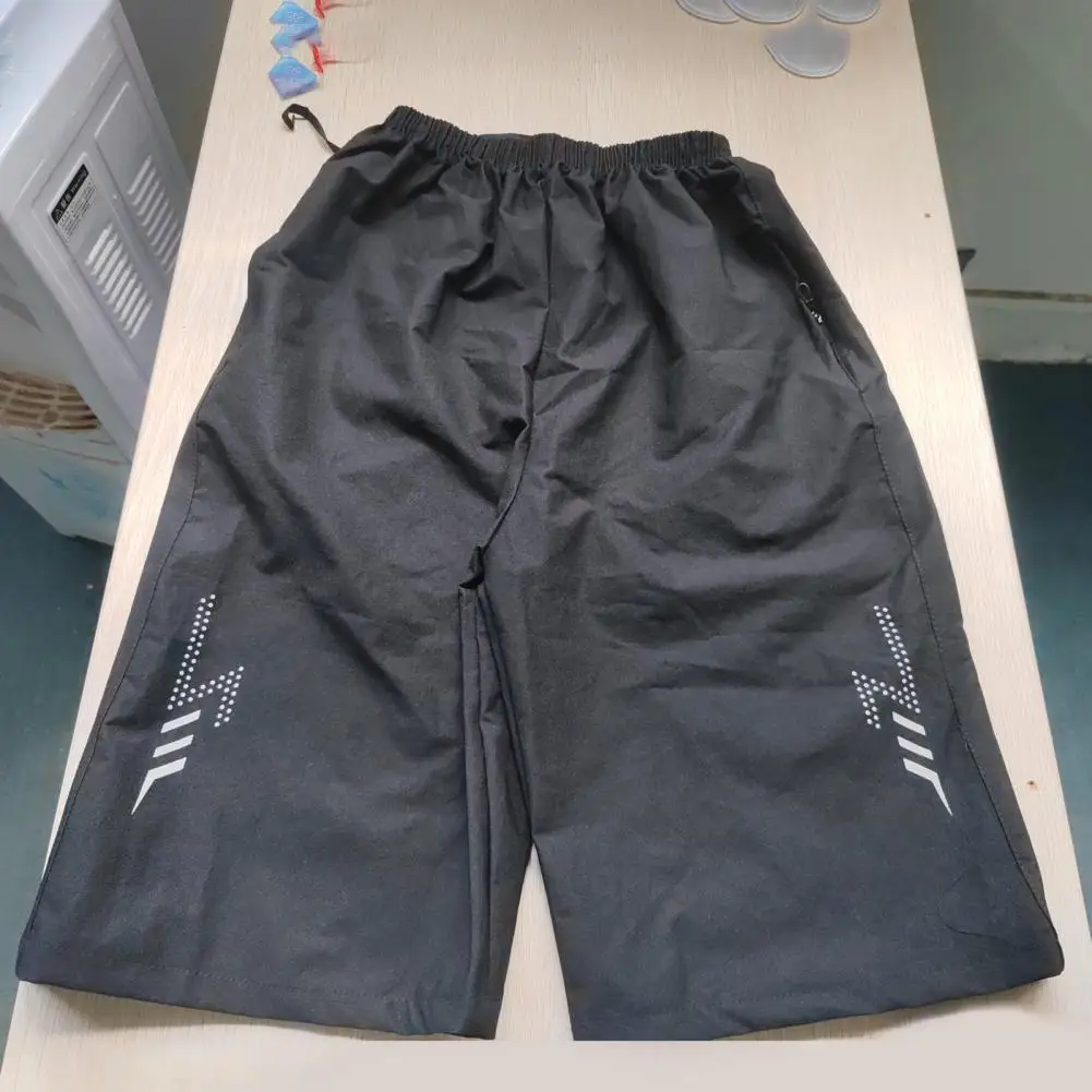 New For 2024 Summer Men'S Beach Quick Dry Running Sports Board Black Shorts Casual Pants Trouers Ice Silk Cropped Pants Elastic﻿