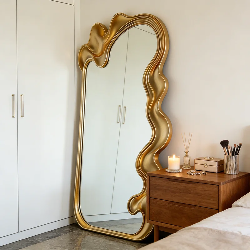 Long Floor Mirror Living Room Moving Xenomorph Full Body Standing Men Bedroom Bathroom Mirror Girls Espelhos Home Decorations