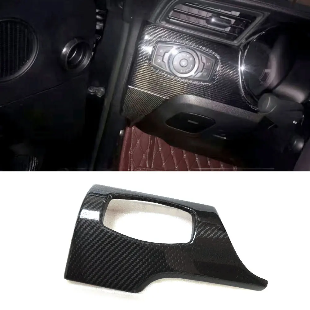 

Carbon Fiber Car Dashboard Meter Bar Cover Central Control Air Conditioning Cover for Ford Mustang 2015-2017 Interior trim