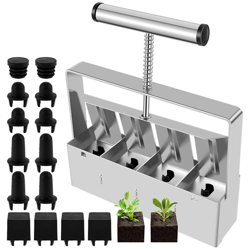 

Handheld Soil Blocking Tool Handheld Seedling Incubator With Seed Pin For Seed Starting,Garden