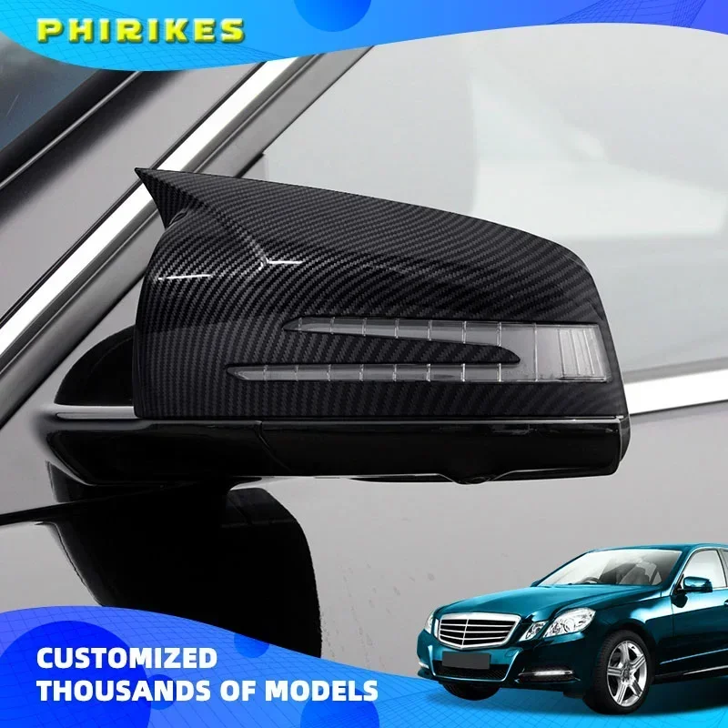 

For Mercedes Benz A B C E S CLA GLA GLK Class W176 W246 W204 W212 W221 C177 X204 X156 Carbon Fiber Car Rearview Mirror Cover