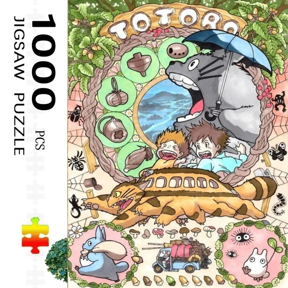 

500 Pieces Jigsaw Puzzle for Adults Japanese Cat Anime Paper Puzzles Home Decor Wall Display Festival Gift