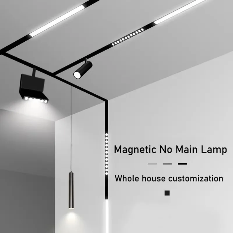 LED Floodlight Cool Magnetic Track Light No Main Light Design Modern Popular Living Room Industrial Fashion Decor Lamp 10/20/30W