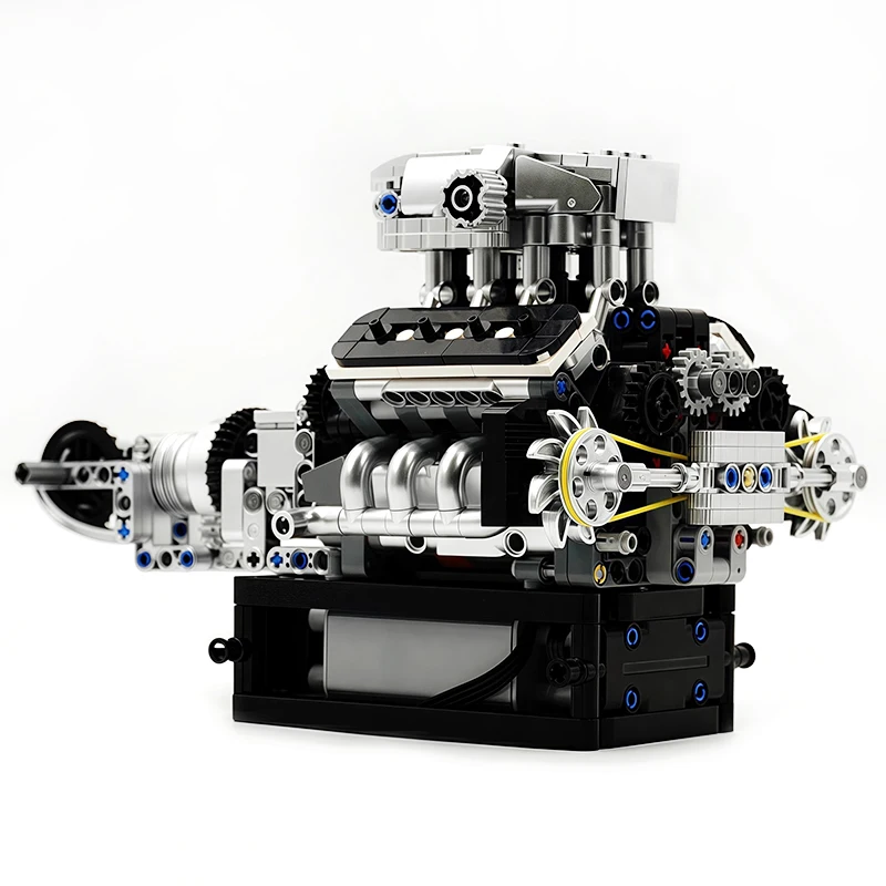 Estilos calientes molde King 10206 MCL V8 bloques de construcción de motor modelo de simulación motorizado técnico accionamiento eléctrico regalos de Navidad