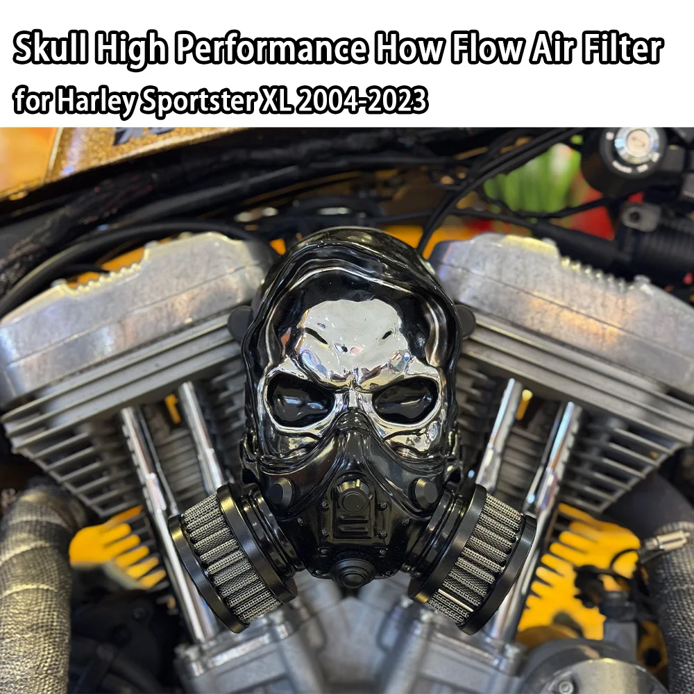 

Аксессуары для мотоциклов, высокопроизводительный воздушный фильтр с черепом для Harley Sportster XL 2004-2023