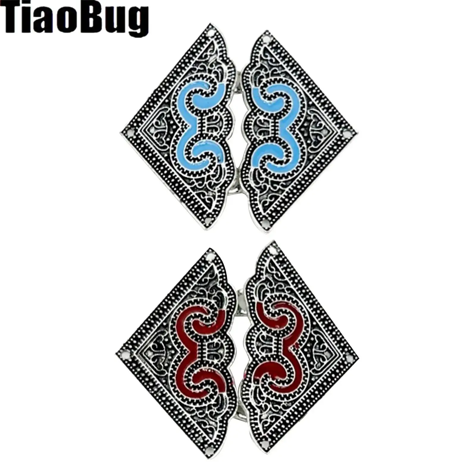 Estilo étnico liga emparelhado fivela botão trajes acessórios para borla colete lapela palco desempenho trajes combinando favor