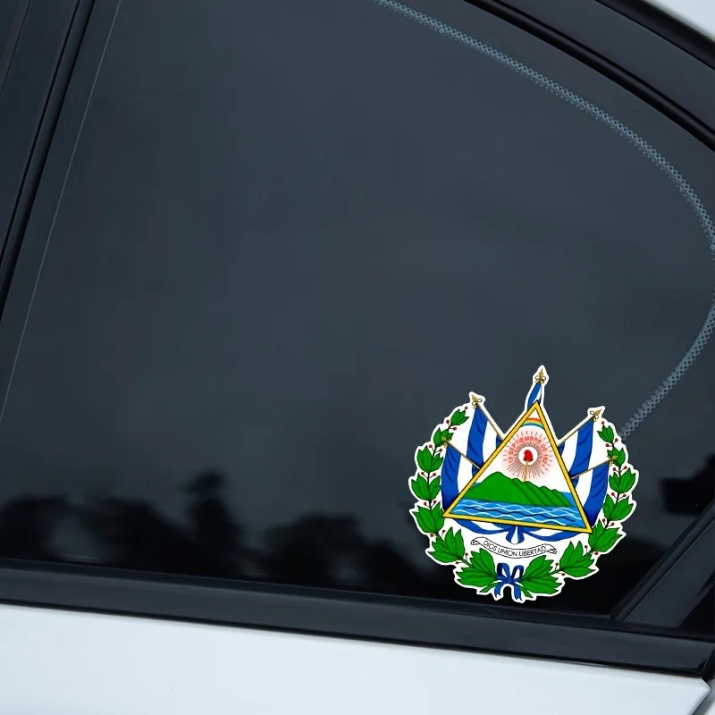 ملصق الأسلحة السلفادوري للسيارة ، سيارة العلم ، ملصق الفينيل ، ملصق الوفير