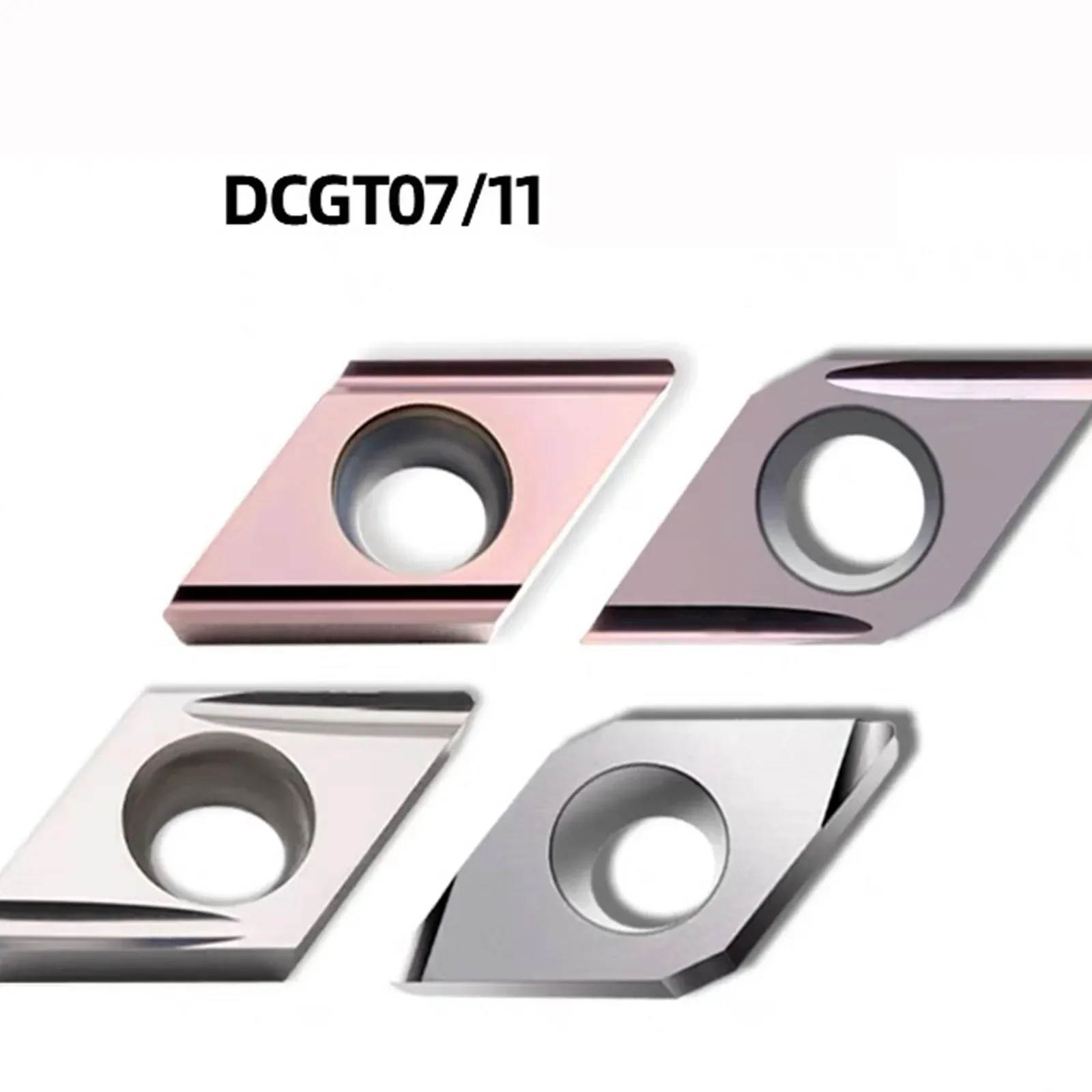 10pcs DCGT Carbide Inserts Turning Tool Boring Blade Lathe Cylindrical Aluminum Stainless Steel DCGT070201 DCGT070202