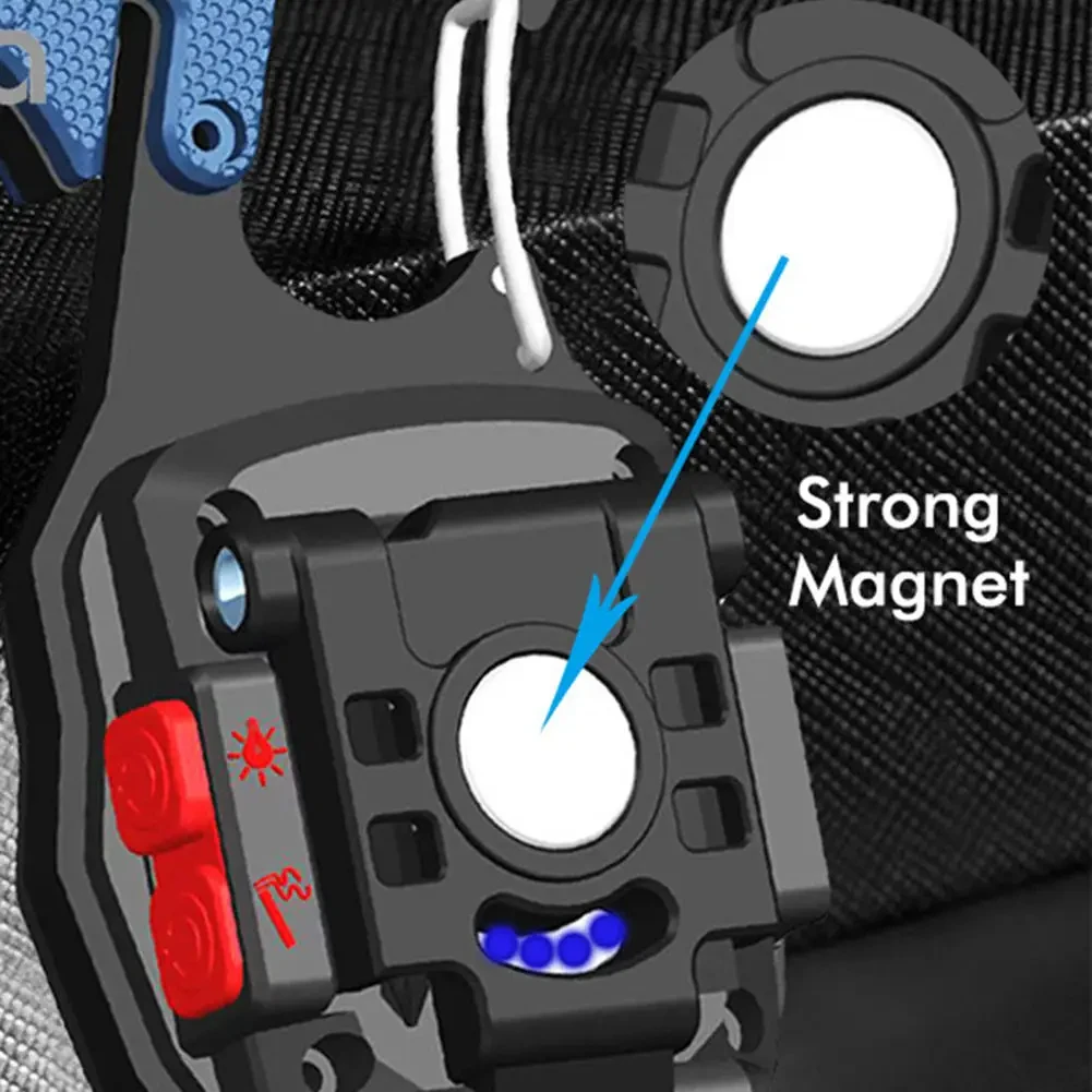 Mini llavero LED multifunción TOBY'S recargable superbrillante linterna táctica LED encendedor