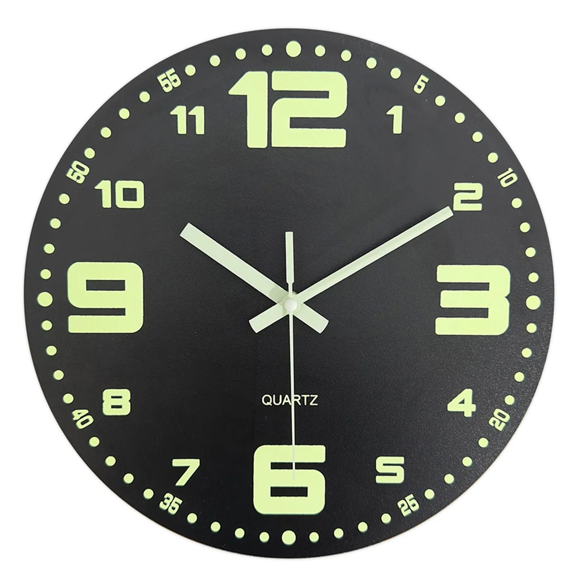 AT13 12inch Wall Clocks Glow in the Dark Clock Silent Wall Clock Non Ticking Night Lights Luminous Wooden Vintage Wall Clock