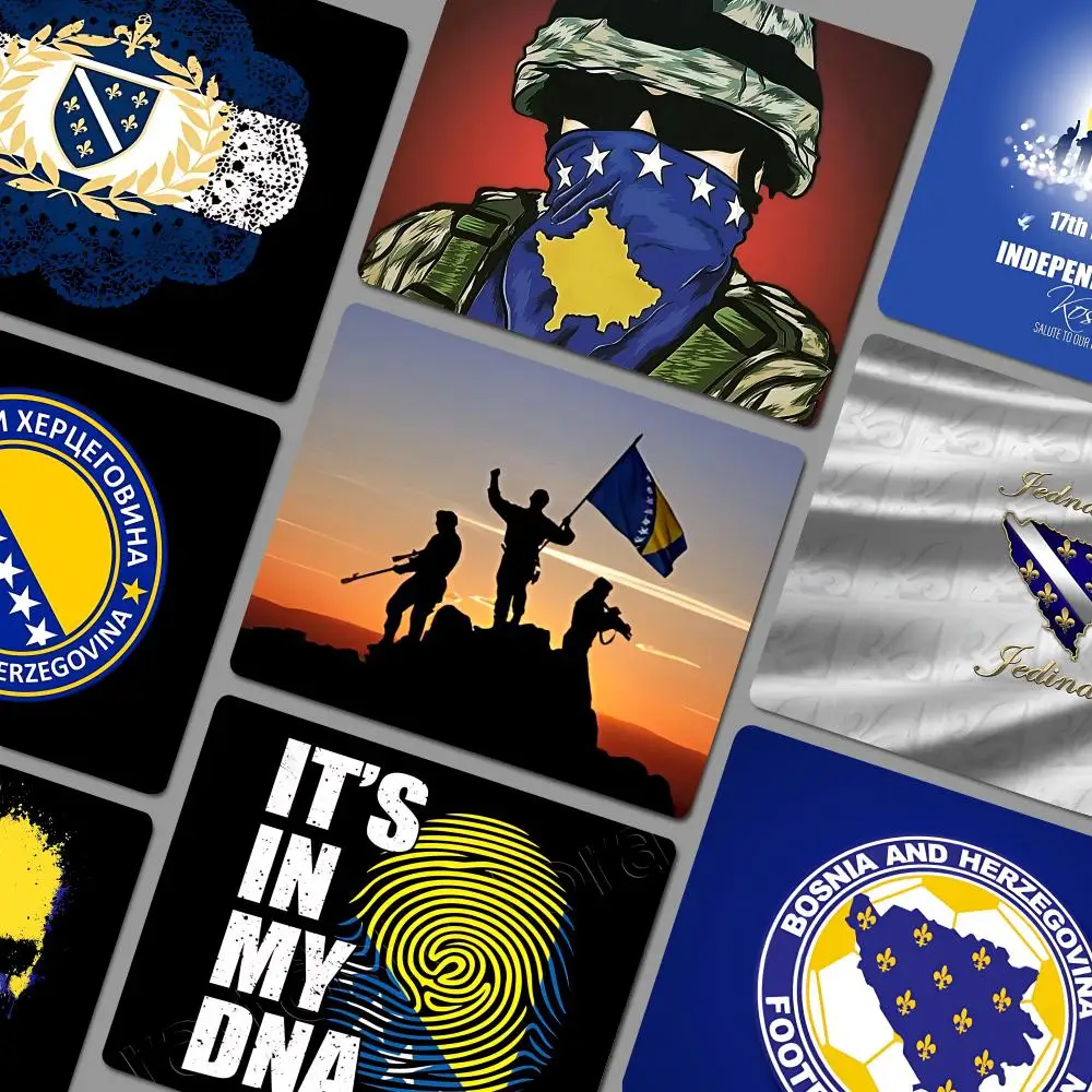BosniaS and Herzegovina FlagES Mouse Pad Mousepad Small Office Computer Desk Mat Table Keyboard Big Mouse Pad Laptop Cushion