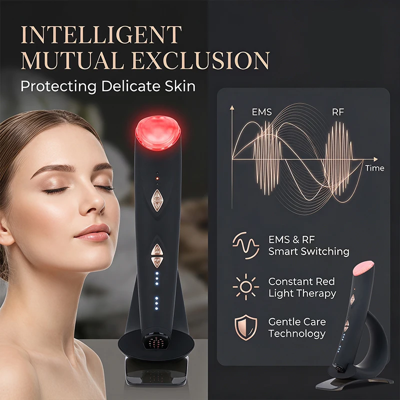 Lesen beauty Multifunction Skin care Device Pro Hot Compress Skin Care LED Light Therapy EMS Face Lifting Beauty Massager beauty view 5