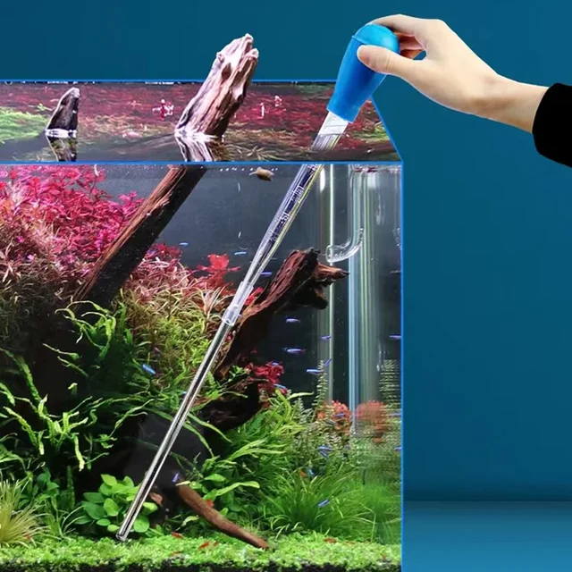 29/45/54cm akwarium FishTank narzędzie do czyszczenia pipeta akwarium pompa syfonowa wymiennik wody akcesoria akwariowe z rurką przedłużającą