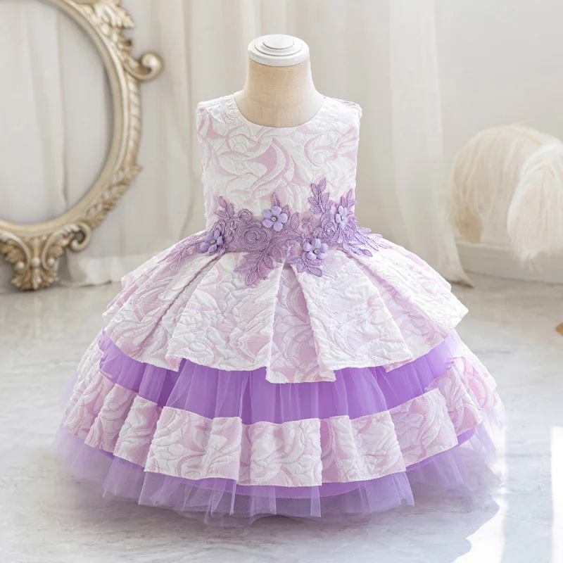

Flower Girl Party Dress for Kids Children Dresses for Junior Communion Pageant 1-4 Years