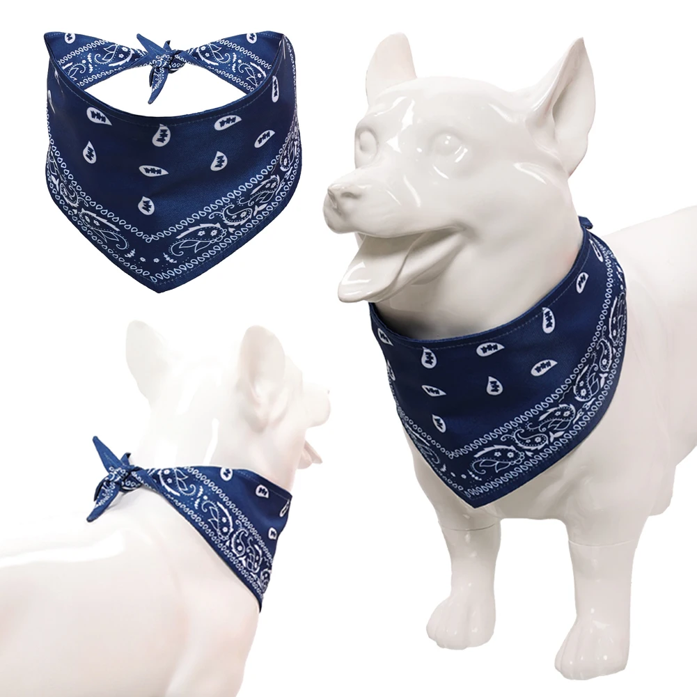 

ST 5 Eleven Dogs Cats Pets Cosplay Blue Napkin Scarf Printed Towel Wipe Costume Accessories Halloween Carnival Party Dress Up