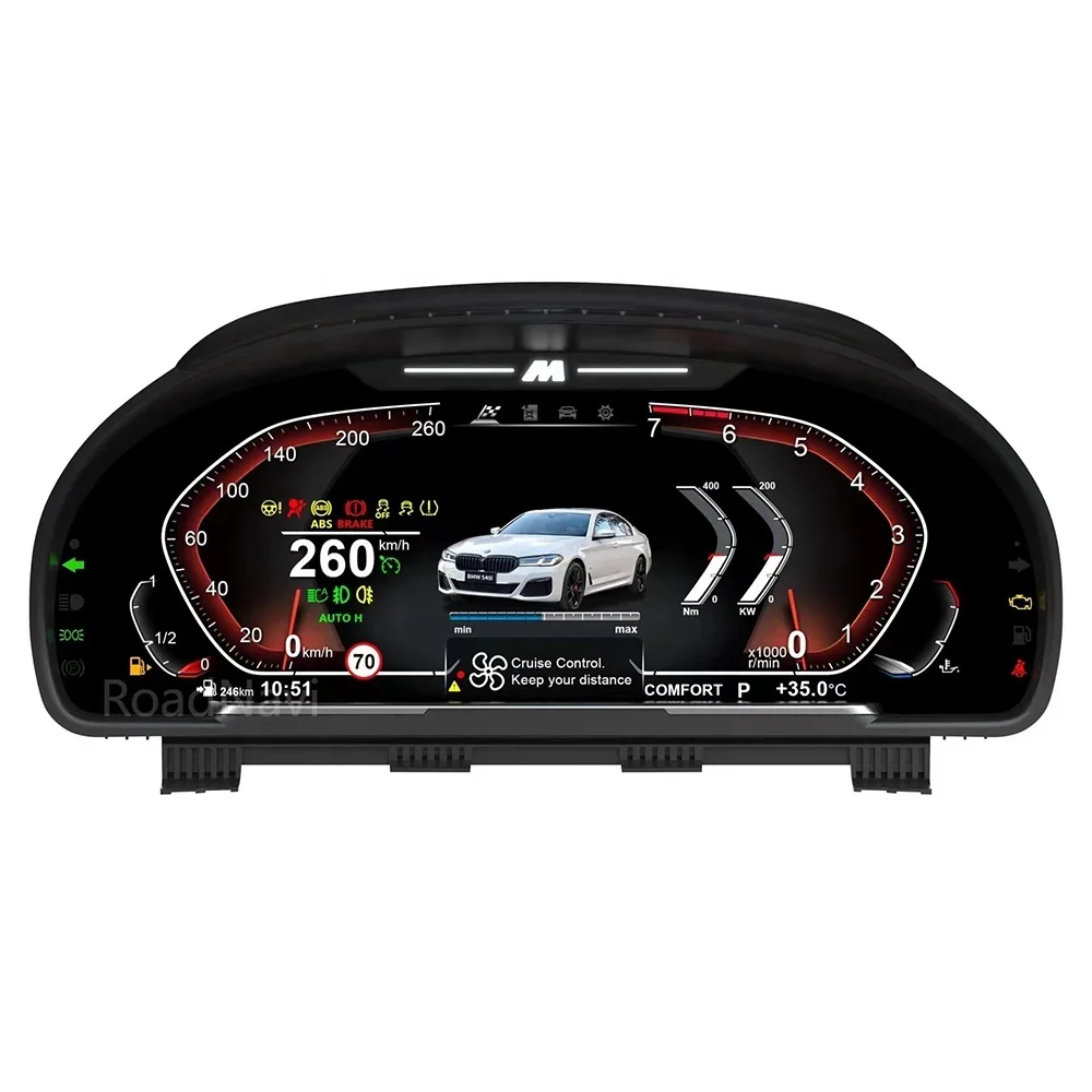 

RoadNavi Car Auto Speedometer for BMW 5/6/7 Series X3 X4 X5 X6 Series LCD Digital Cluster Car Upgrade Dashboard Instrument