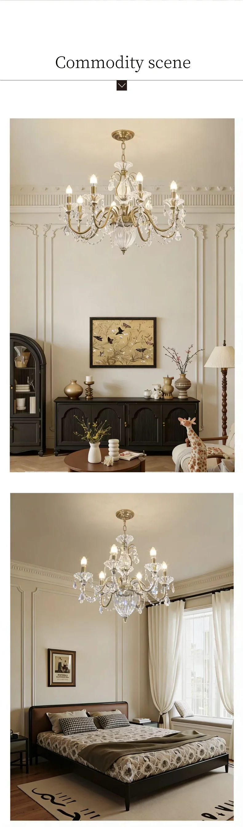 American Candle E14 Chandelier French Royal