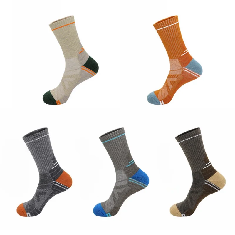 

Winter Hiking Socks Merino Wool Warm Anti-Slip Breathable Mid-Calf Running Sports Socks