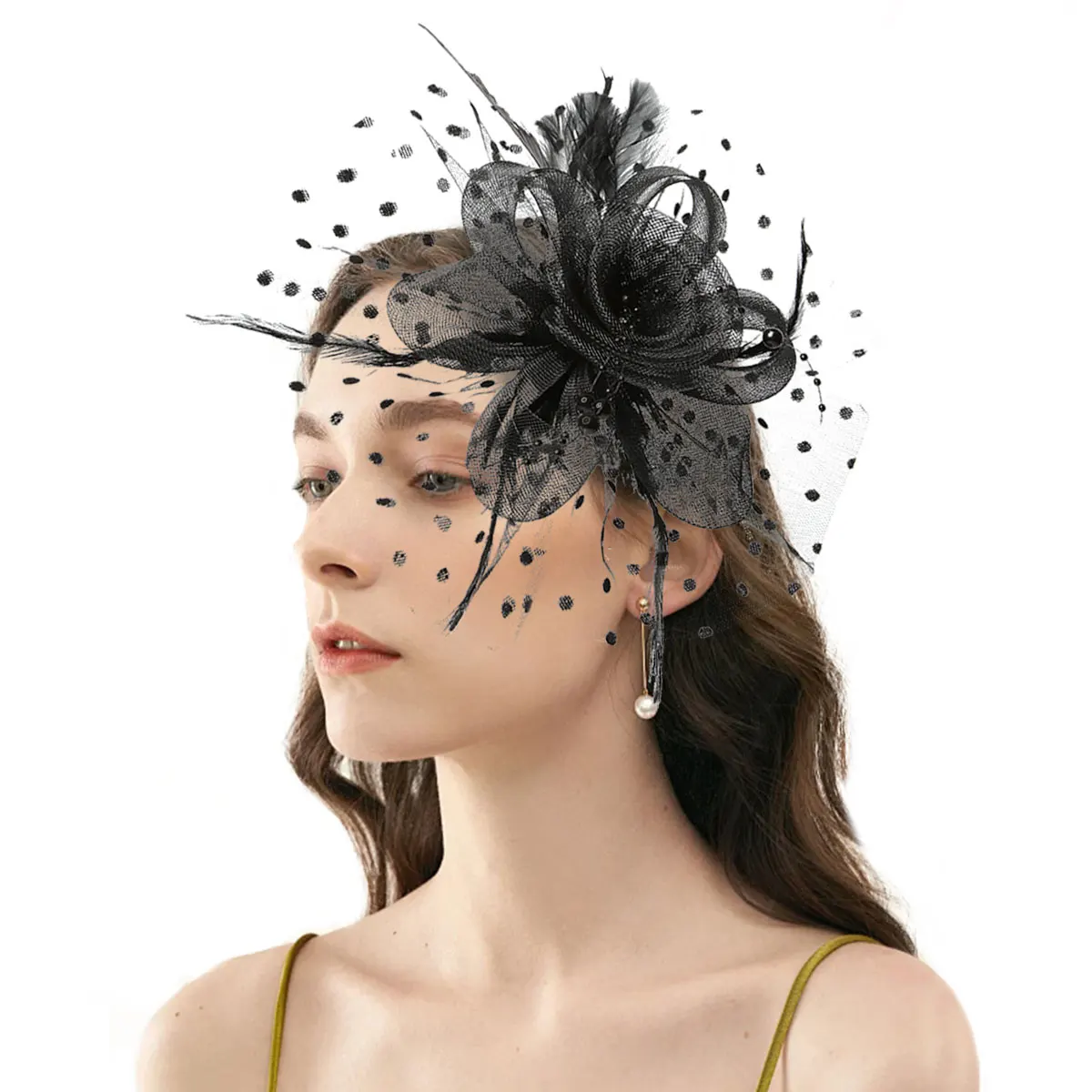 Women's Tea Break Hat Tea Party Top Hat Party Hat Tea Break Skirt Accessories Outdoor Photography Woman Hairbands Hairclips