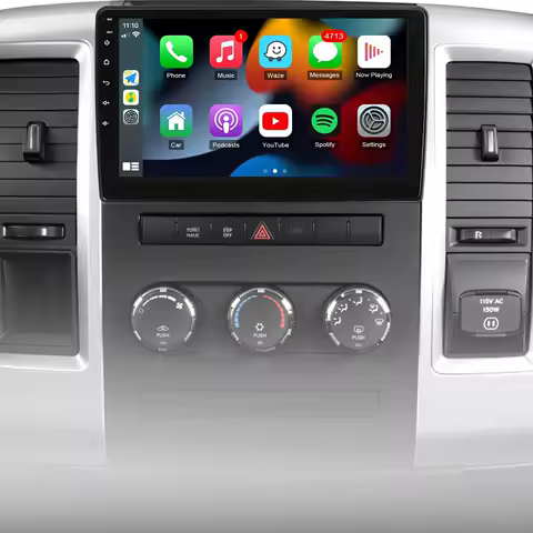 10.1' Touch Screen Car Stereo for Dodge Ram 1500/2500/3500, Grand Caravan, Jeep Wrangler JK (2007-2018) with CarPlay &amp; Android A