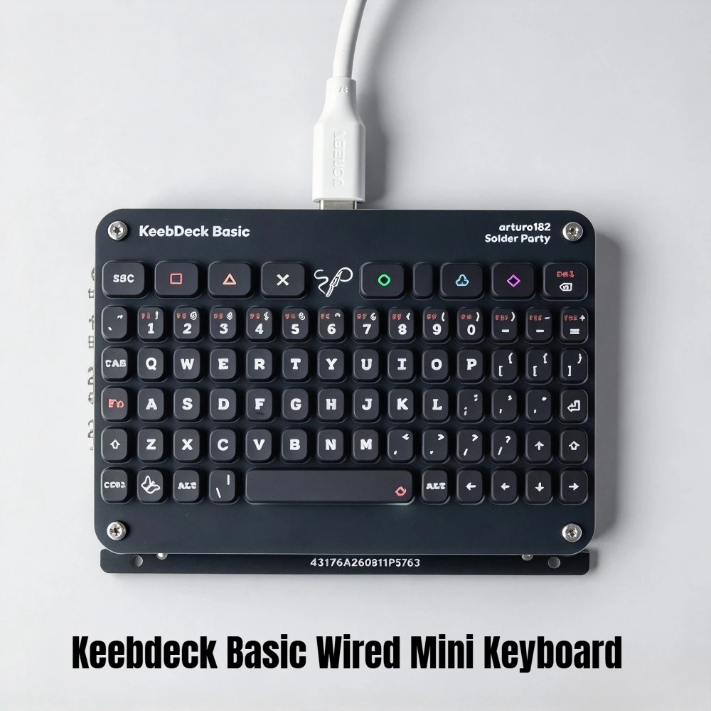 KeebDeck Basic Wired Mini Keyboard Stm32f042 Chip+AP5032KTR Backlight Usb Type C DIY Numpad Silicone Keyboard GameCopy Version