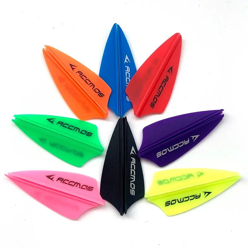 

50 PCS Archery 1.75'' Rubber Arrow Feathe rArrow Vanes Feather Accessories for Carbon Arrow Shaft Arrow DIY Accessories